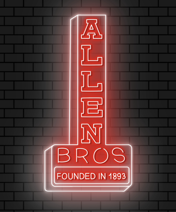 Custom Logo ALLEN BROS Neon Signs -Size 4ft -2pcs